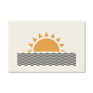 Geo Sunrise Canvas Art Clock Canvas