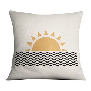 Geo Sunrise Cushion Cushion 45 x 45cm Clock Canvas