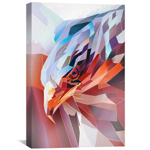 Geometric Eagle Canvas Art Clock Canvas