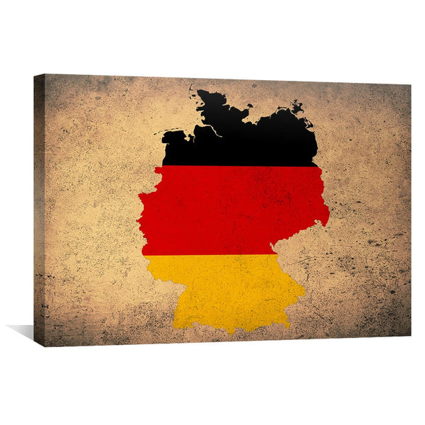 Germany Canvas Art 45 x 30cm / Unframed Canvas Print Clock Canvas