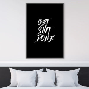 Get Shit Done Canvas Art Clock Canvas