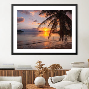 Getaway Sunset Print Art 45 x 30cm / Unframed Canvas Print Clock Canvas