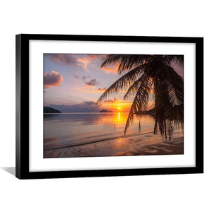 Getaway Sunset Print Art Clock Canvas