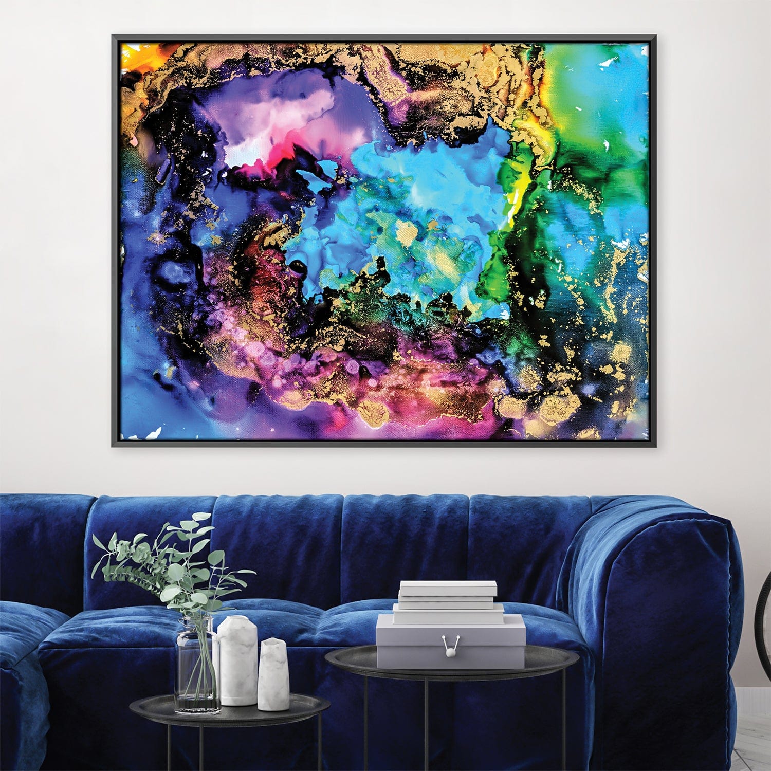 Gilded Cosmos Canvas Art 45 x 30cm / Unframed Canvas Print Clock Canvas