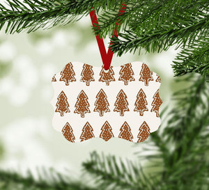 Gingerbread Forest Ornament Christmas Ornament Victorian 10.8 x 8cm Clock Canvas