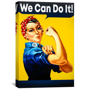 Girl Power Canvas Art 30 x 45cm / Unframed Canvas Print Clock Canvas