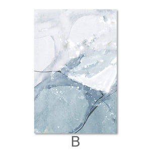Glacier Canvas Art B / 40 x 60cm / Unframed Canvas Print Clock Canvas