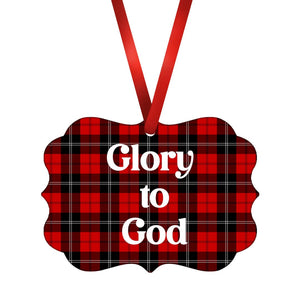 Glory to God Ornament Christmas Ornament Victorian 10.8 x 8cm Clock Canvas