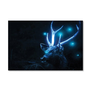 Glowing Dear Canvas Art Clock Canvas