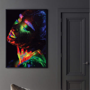 Glowing Woman Canvas Art Clock Canvas