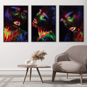 Glowing Woman Canvas Art Clock Canvas