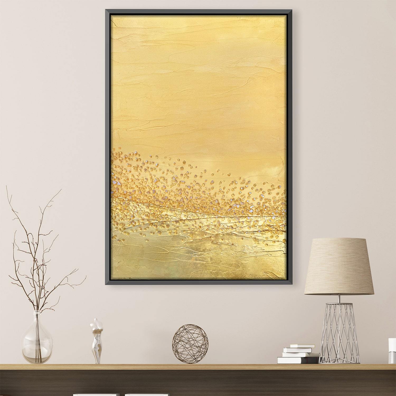 Gold Canvas Art Clock Canvas