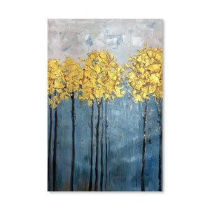 Gold Foil Flower 3 Oil Painting Oil Clock Canvas