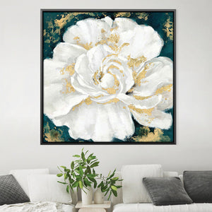 Gold Pollen Oil Painting Oil 30 x 30cm / Oil Painting Clock Canvas