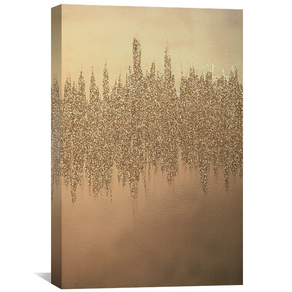 Gold Shimmer Canvas Art Clock Canvas