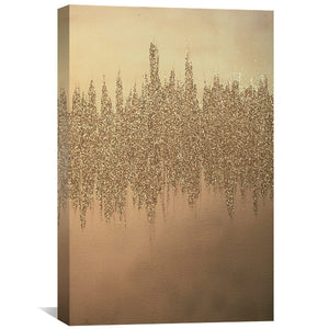 Gold Shimmer Canvas Art Clock Canvas