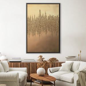 Gold Shimmer Canvas Art 30 x 45cm / Unframed Canvas Print Clock Canvas