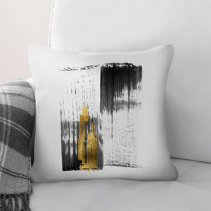 Gold Smear A Cushion Cushion Cushion Square Clock Canvas