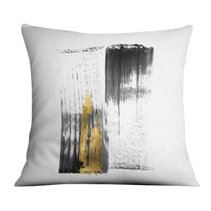 Gold Smear A Cushion Cushion Cushion Square Clock Canvas