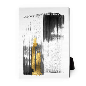 Gold Smear A Desktop Canvas Desktop Canvas 18 x 13cm Clock Canvas