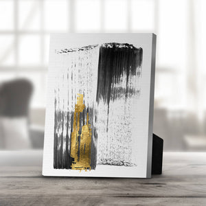 Gold Smear A Desktop Canvas Desktop Canvas 25 x 20cm Clock Canvas