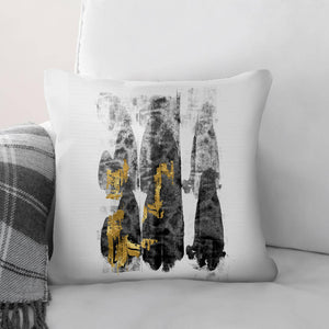 Gold Smear C Cushion Cushion Cushion Square Clock Canvas