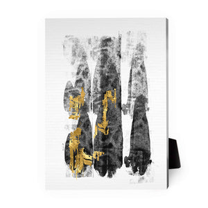 Gold Smear C Desktop Canvas Desktop Canvas 13 x 18cm Clock Canvas