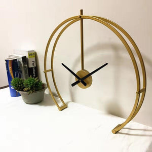 Golden Aurora Clock Clock Canvas