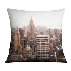 Golden City Cushion Cushion Cushion Square Clock Canvas