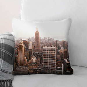 Golden City Cushion Cushion Cushion Square Clock Canvas