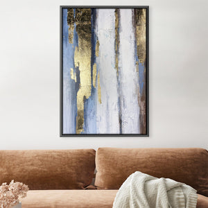 Golden Curtain Oil Painting Oil 30 x 45cm / Oil Painting Clock Canvas