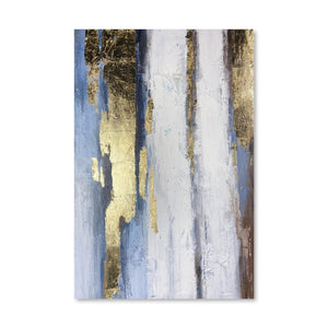 Golden Curtain Oil Painting Oil Clock Canvas