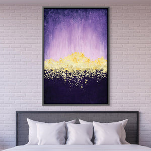 Golden Dawn-Purple Canvas Art Clock Canvas