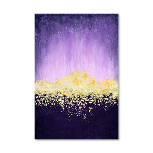Golden Dawn-Purple Canvas Art Clock Canvas