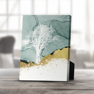 Golden Deer A Desktop Canvas Desktop Canvas 20 x 25cm Clock Canvas