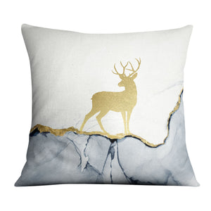Golden Deer B Cushion Cushion Cushion Square Clock Canvas