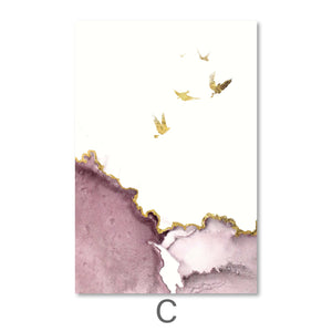 Golden Deer Canvas Art 40 x 60cm / C / No Board - Canvas Print Only Clock Canvas