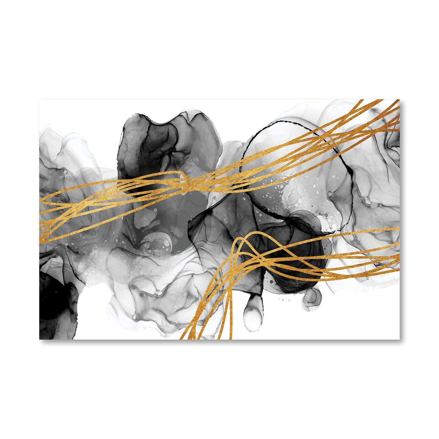 Golden Desire Canvas Art Clock Canvas