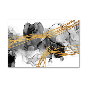 Golden Desire Canvas Art Clock Canvas