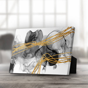 Golden Desire Desktop Canvas Desktop Canvas 20 x 25cm Clock Canvas