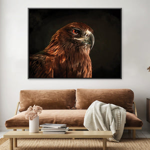Golden Eagle Canvas Art 45 x 30cm / Unframed Canvas Print Clock Canvas