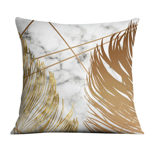 Golden Leaf C Cushion Cushion 45 x 45cm Clock Canvas