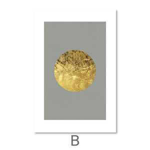 Golden Moon Canvas Art B / 40 x 60cm / Unframed Canvas Print Clock Canvas