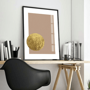 Golden Moon Canvas Art Clock Canvas