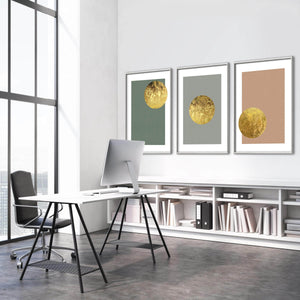 Golden Moon Canvas Art Clock Canvas