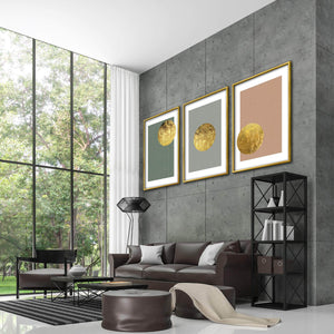 Golden Moon Canvas Art Clock Canvas