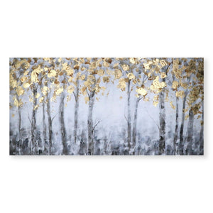 Golden Nights Oil Painting Oil Clock Canvas