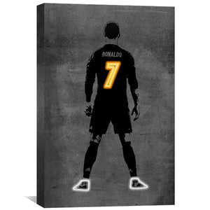 Golden Seven Canvas Art Clock Canvas