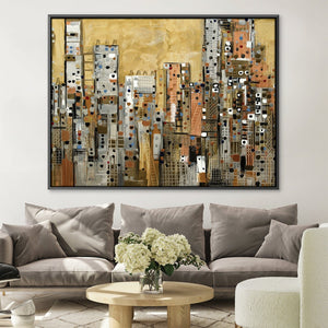 Golden Sky Canvas Art Clock Canvas