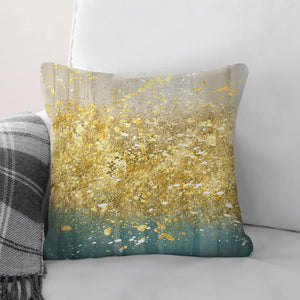 Golden Splash C Cushion Cushion Cushion Square Clock Canvas